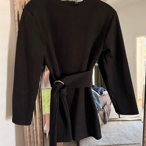 Zara Black Belted Dress
